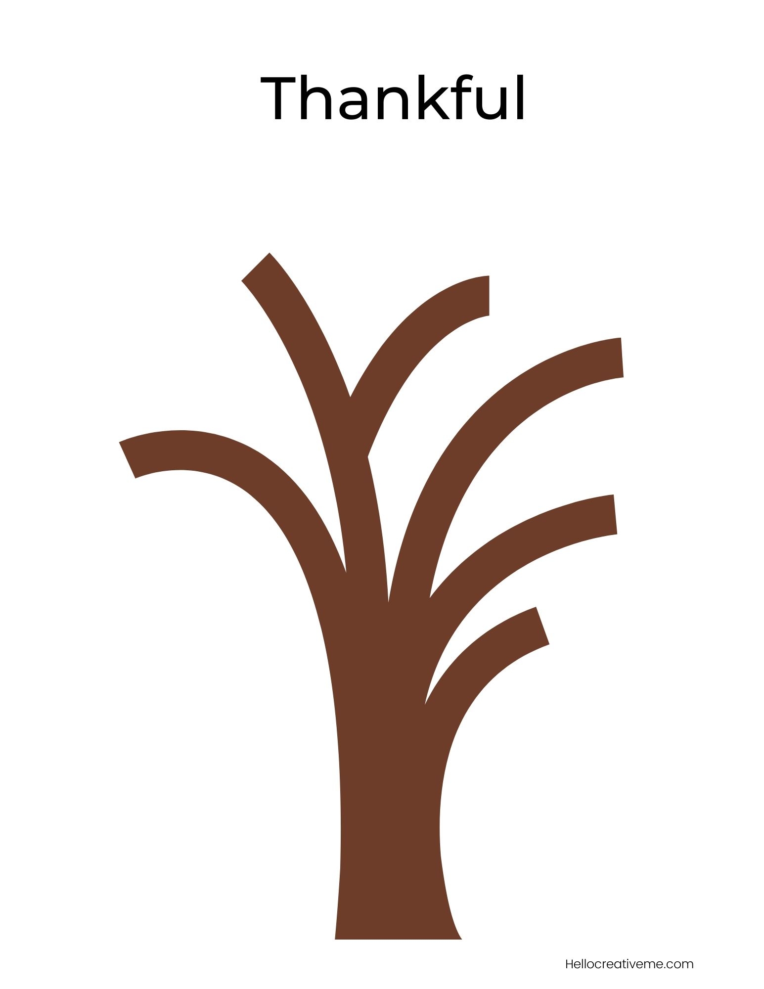 Create A Thankful Fingerprint Tree Hello Creative Me
