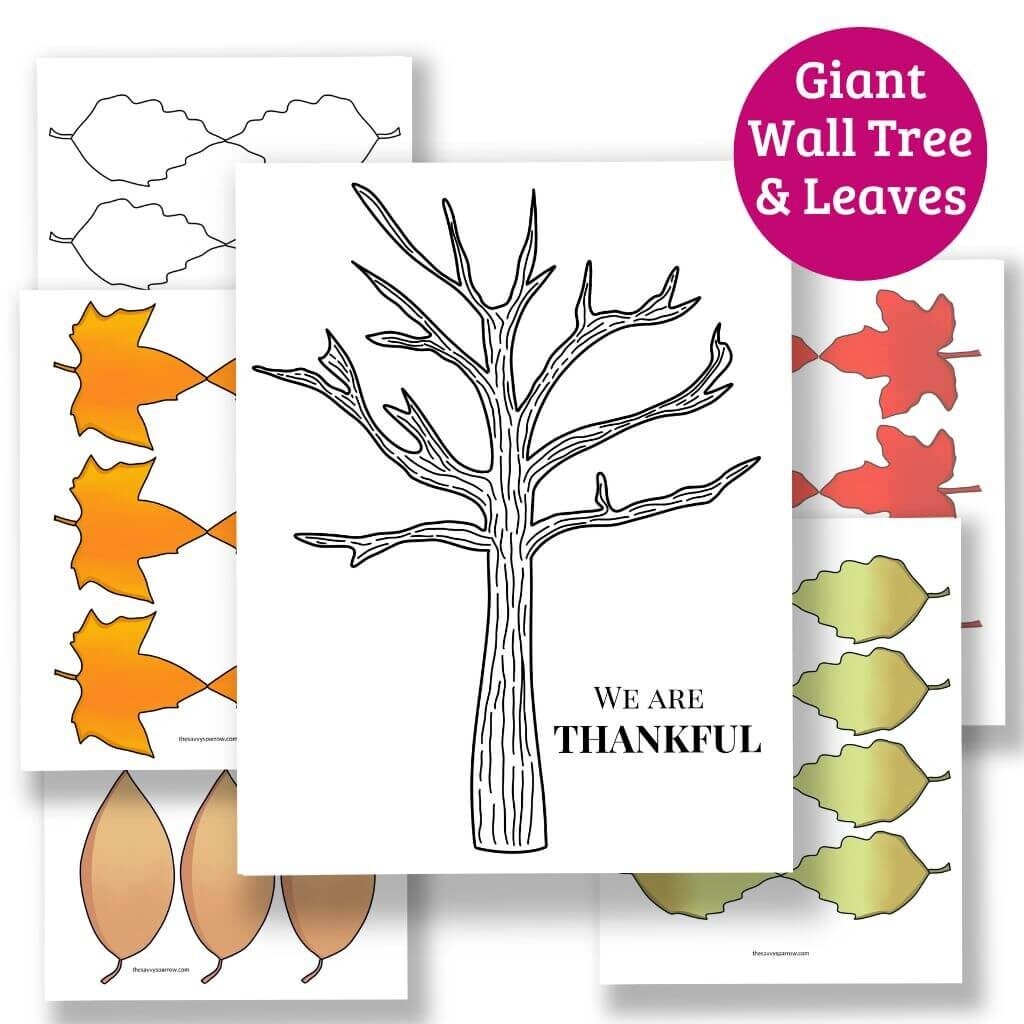 Blank Thankful Tree Templates
