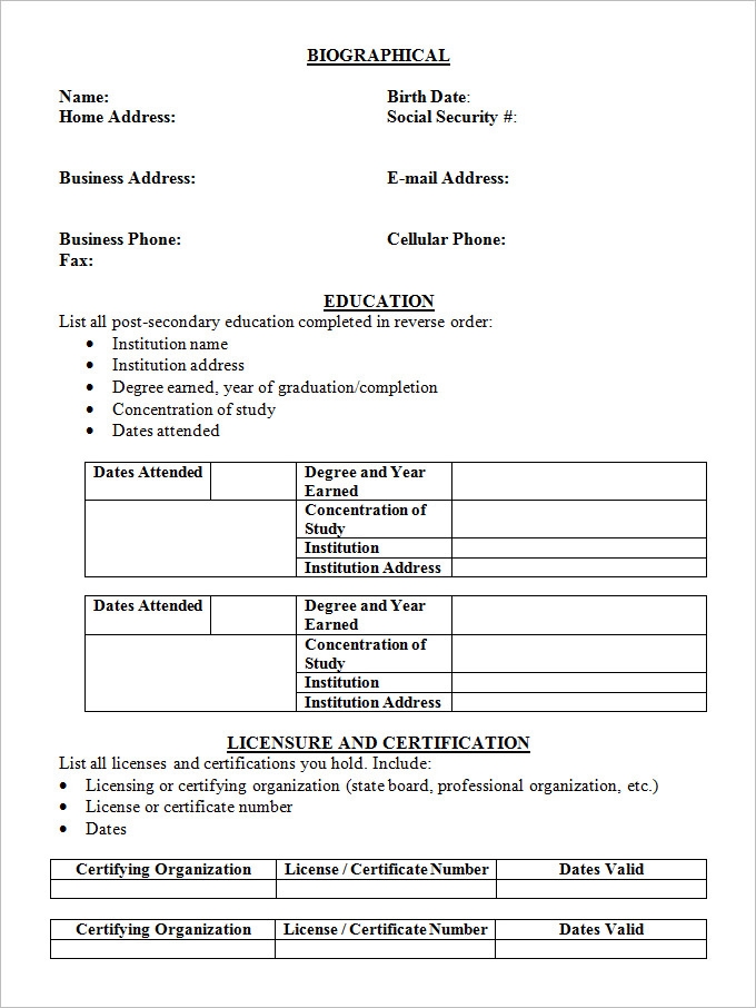 Cv English Example Student