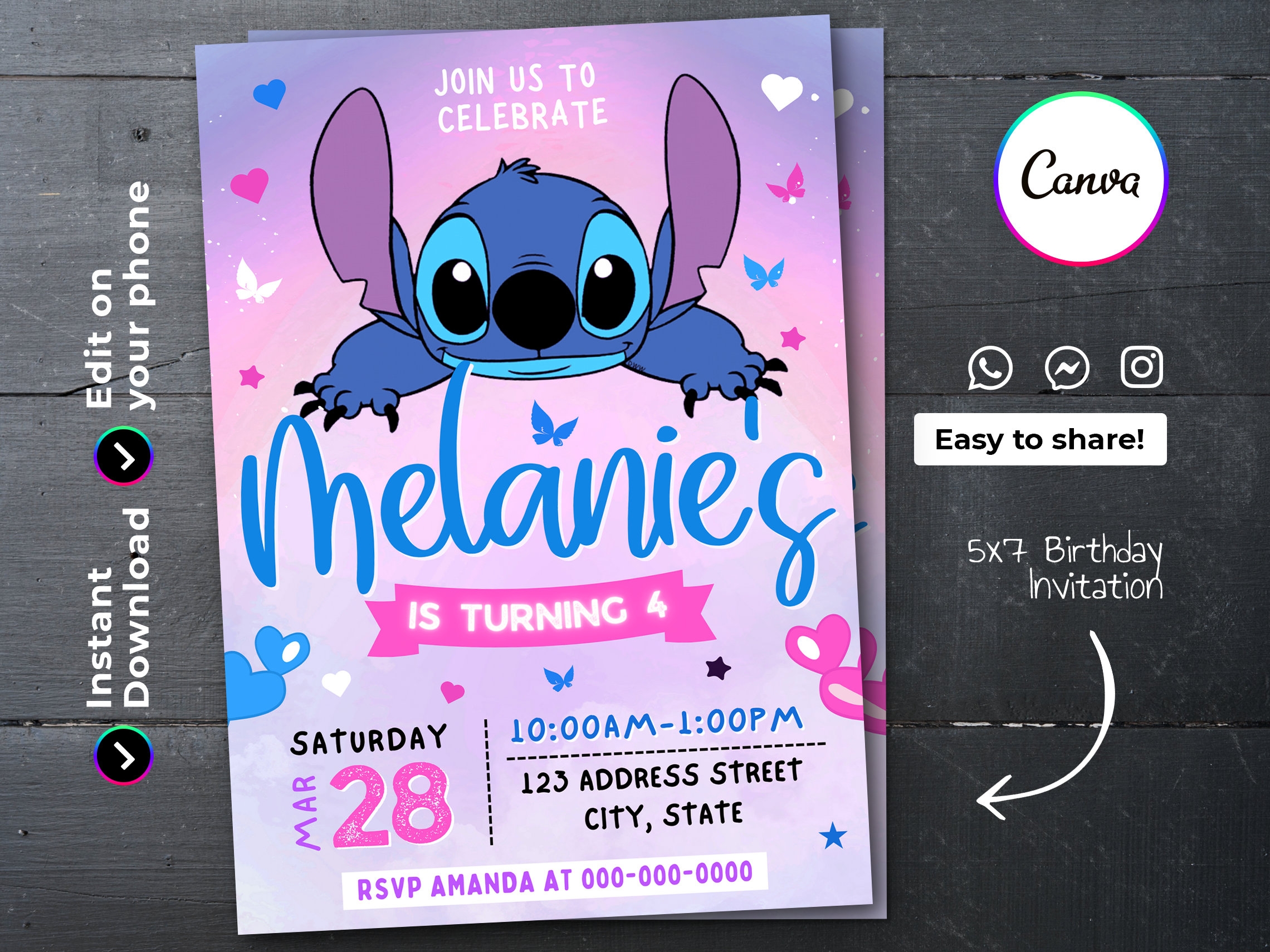 D Missionner Cadeau Fini Invitaciones De Stitch Tom Audreath Mince Les
