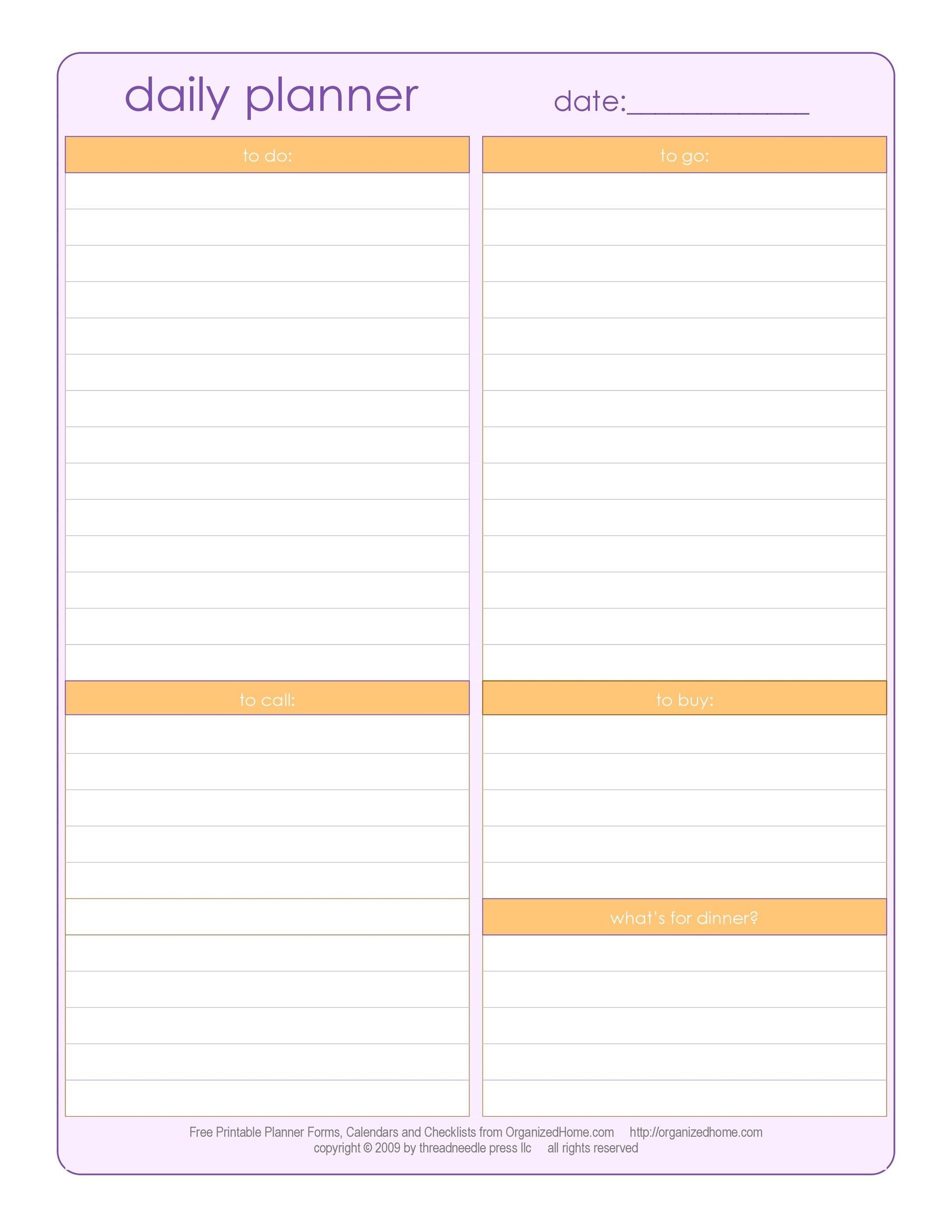 Blank Schedule Templates Pdf