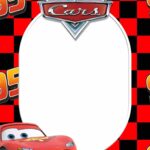 Disney Cars Invitations Lightning McQueen Birthday Party