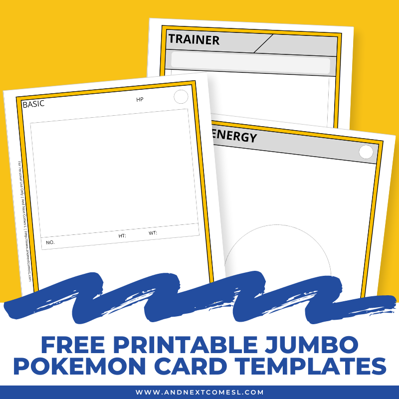 DIY Pokemon Card Templates Free Printable And Next Comes L