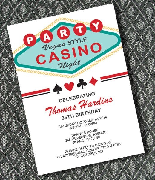 Blank Casino Invitation Templates
