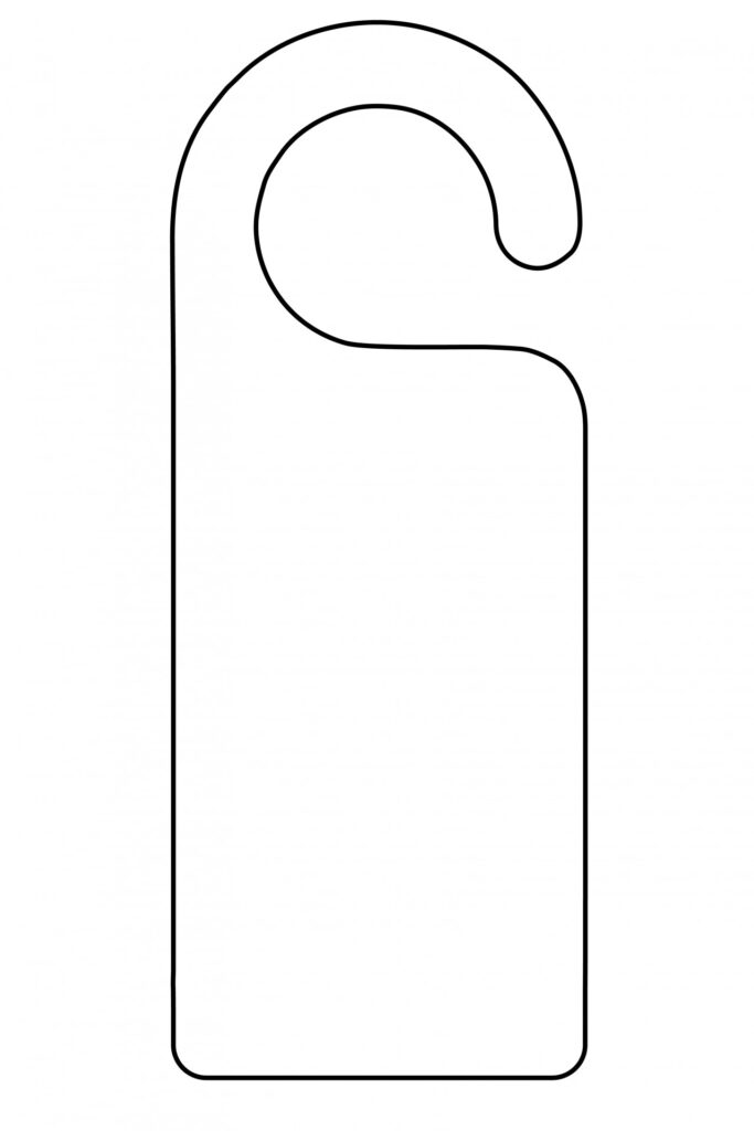 Door Hanger Template Outline Free Stock Photo Public Domain Pictures