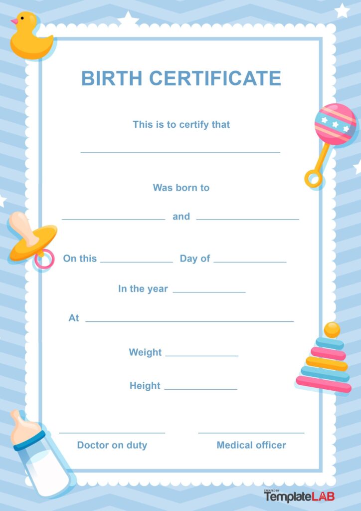 Download Birth Certificate Template 4 Perfect Attendance Certificate