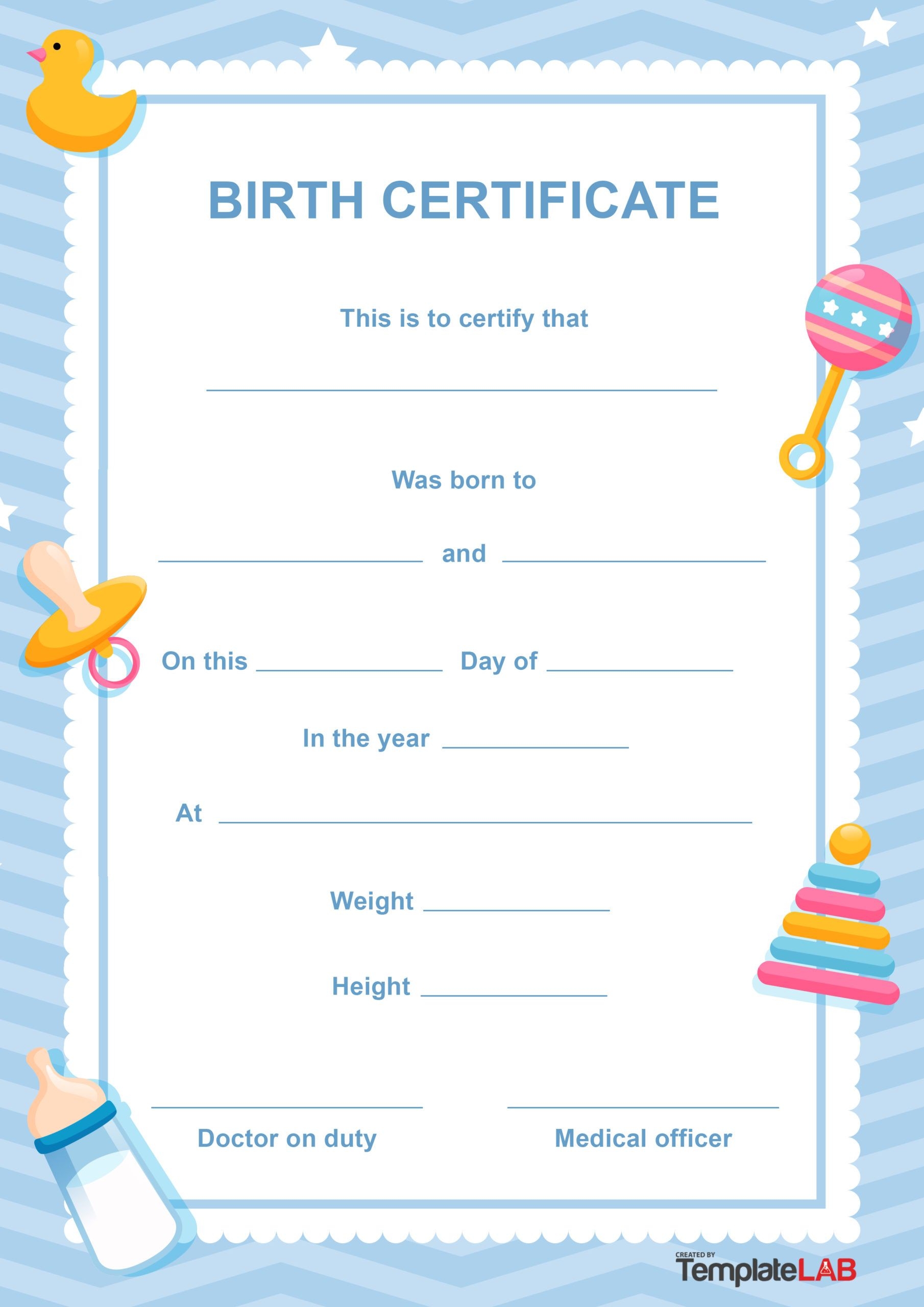Download Birth Certificate Template 4 Perfect Attendance Certificate
