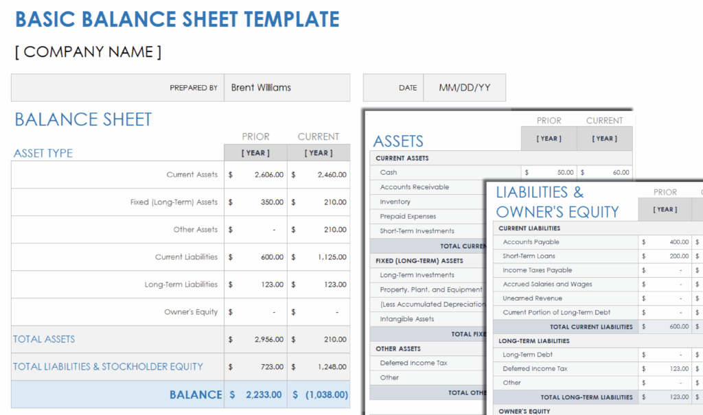 Download Blank Balance Sheet Templates Excel Pdf Rtf Download Simple