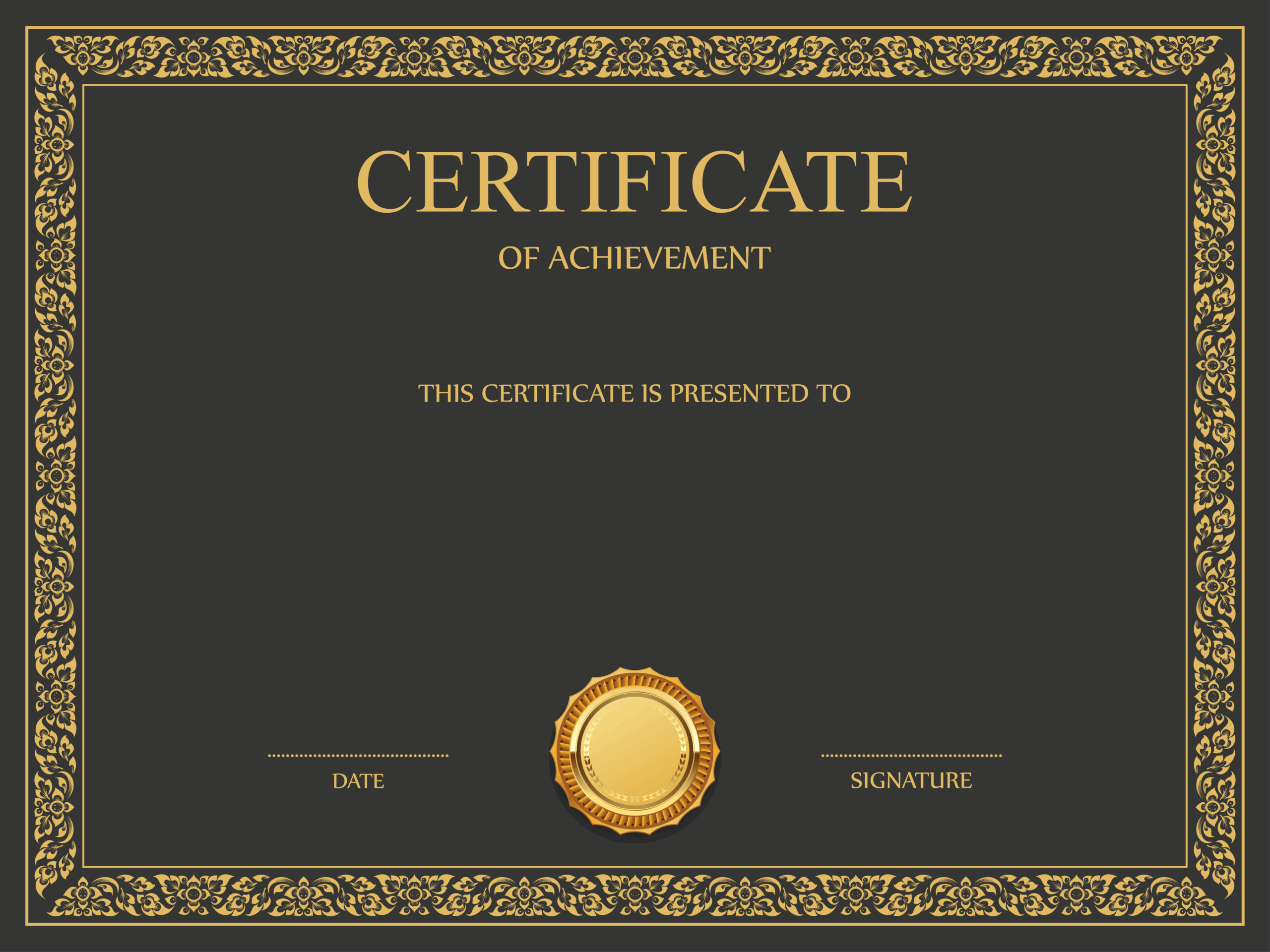 Download Certificate Template PNG Image For Free