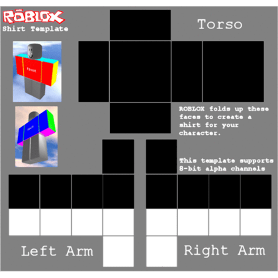 Download High Quality Roblox Shirt Template Transparent Transparent PNG