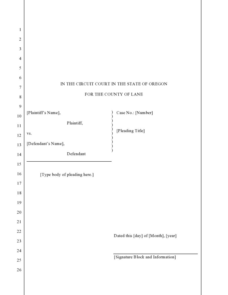Download Pleading Paper 09 Court Documents Circuit Court State Of