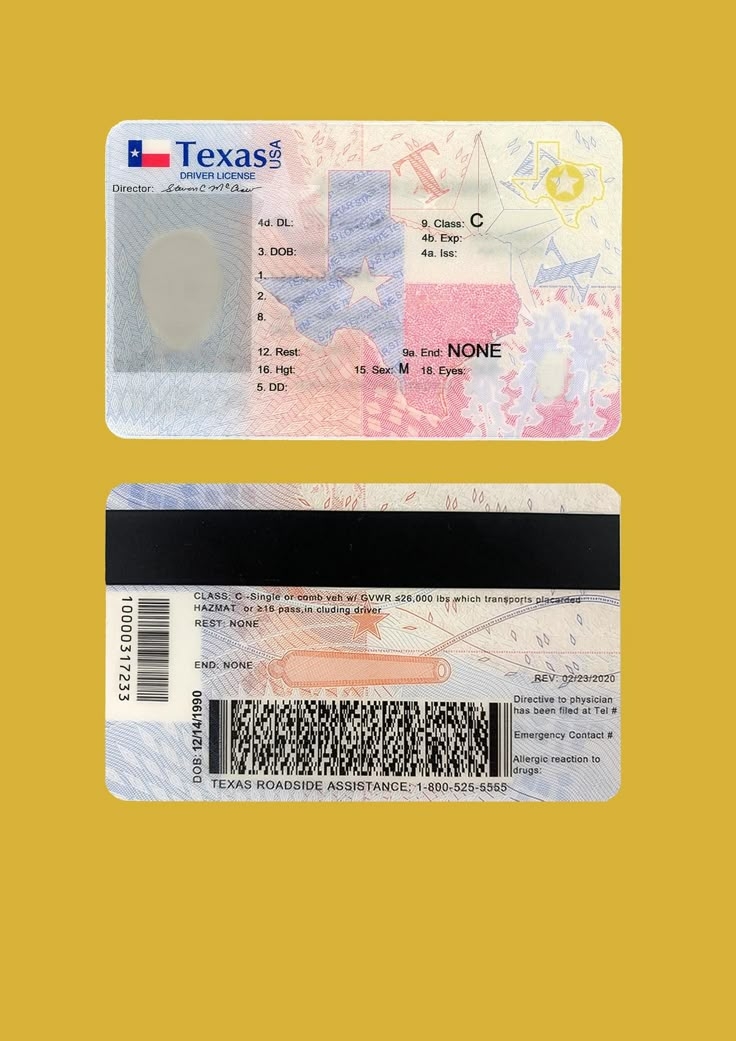 Download The Blank Texas Driver License Template Editable 16655836