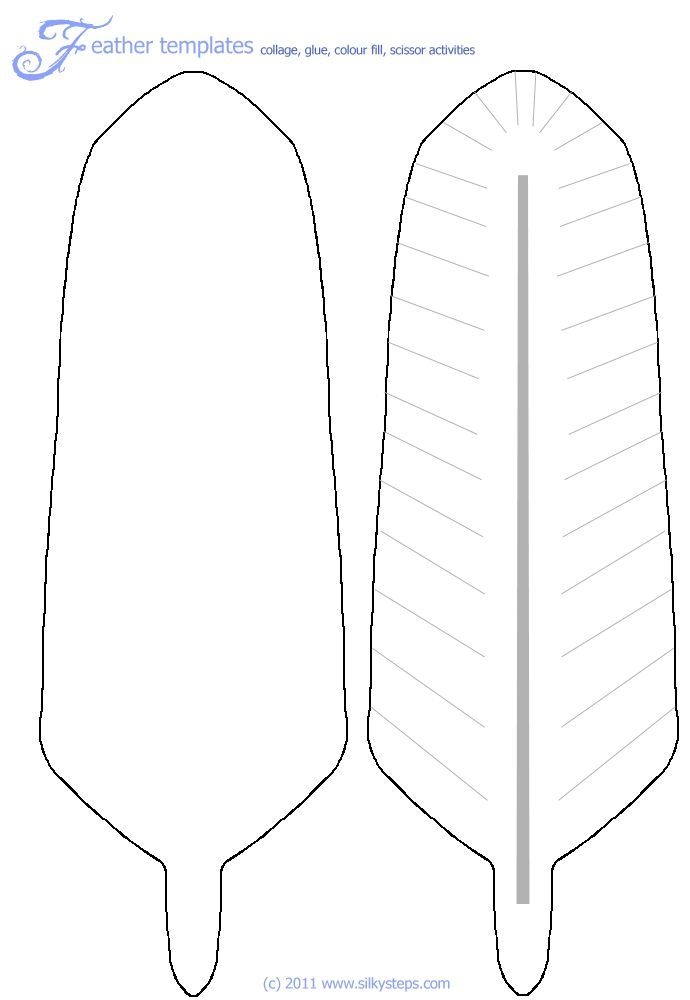 Blank Turkey Feather Templates
