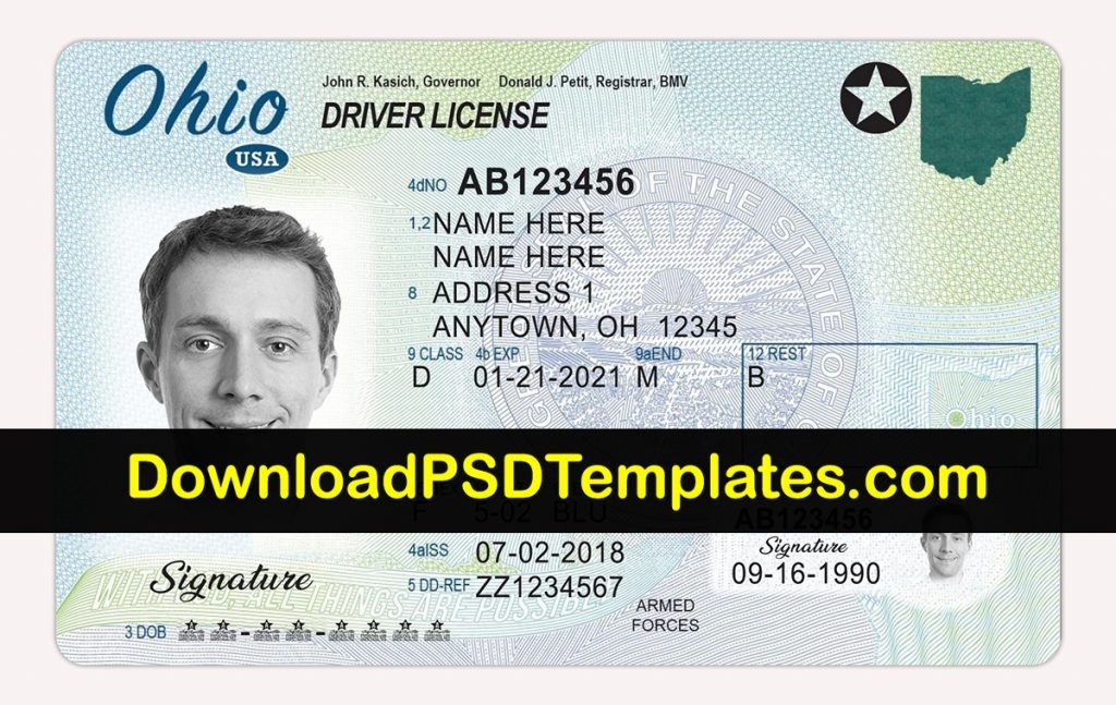 Editable Blank Drivers License Templates