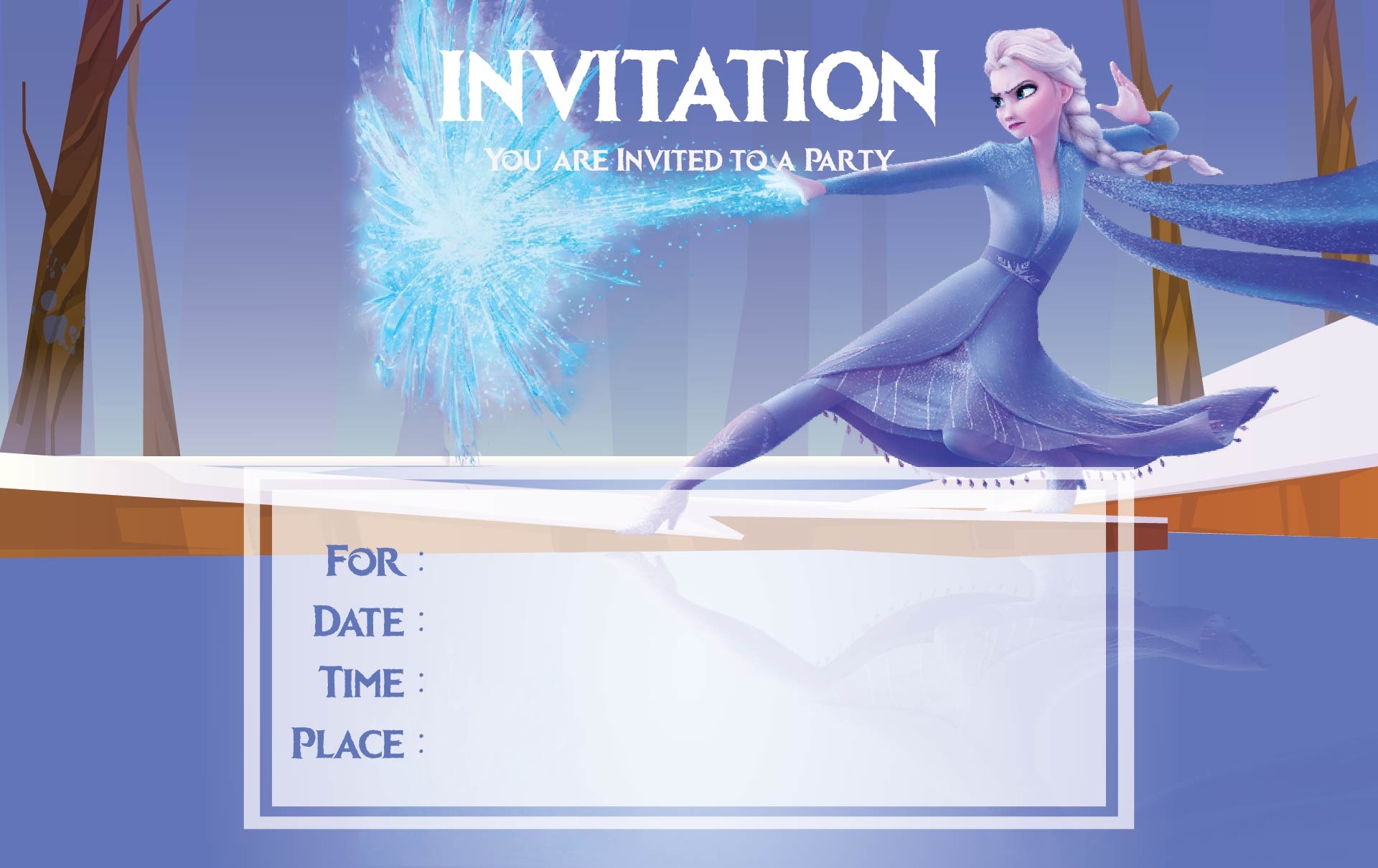 Editable Frozen Invitations