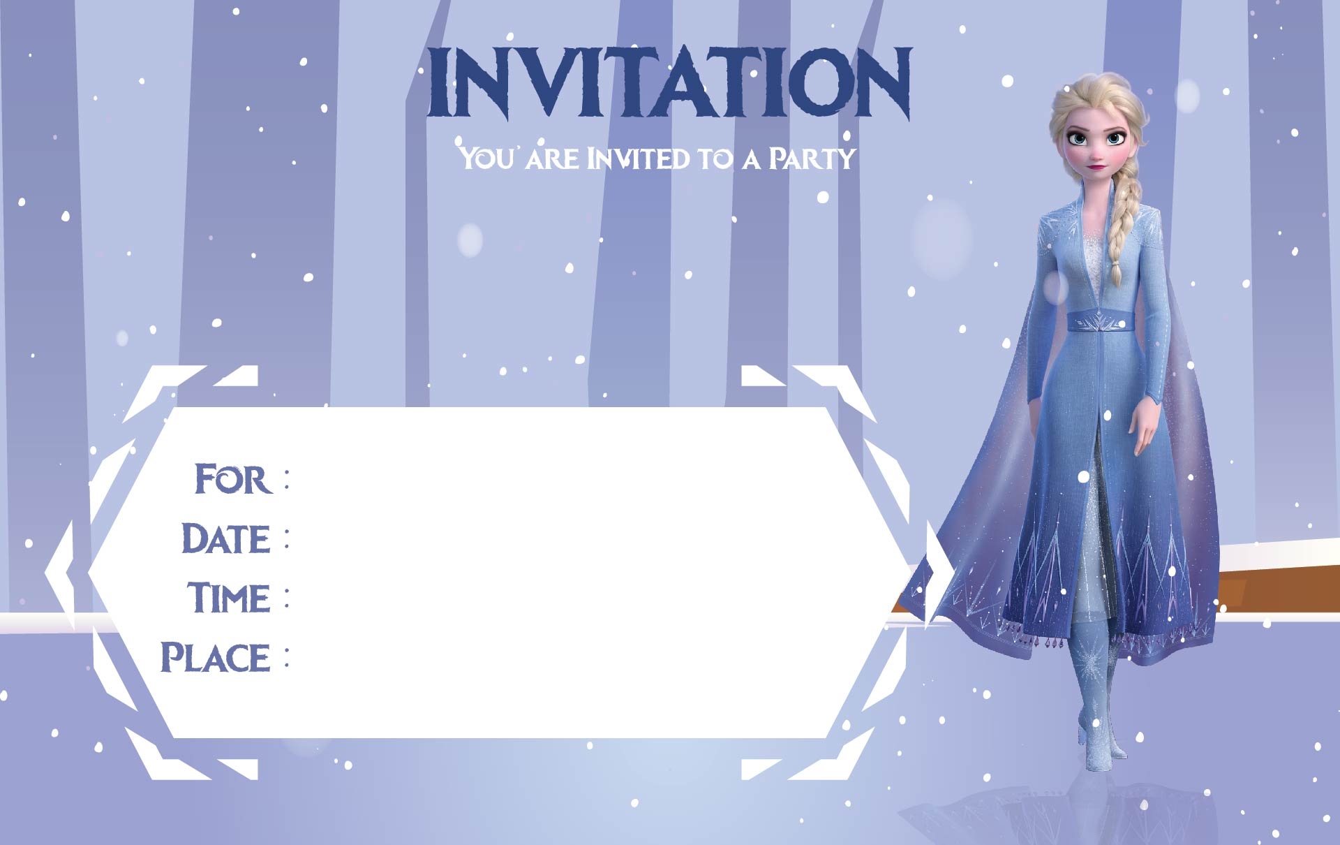 Editable Frozen Invitations