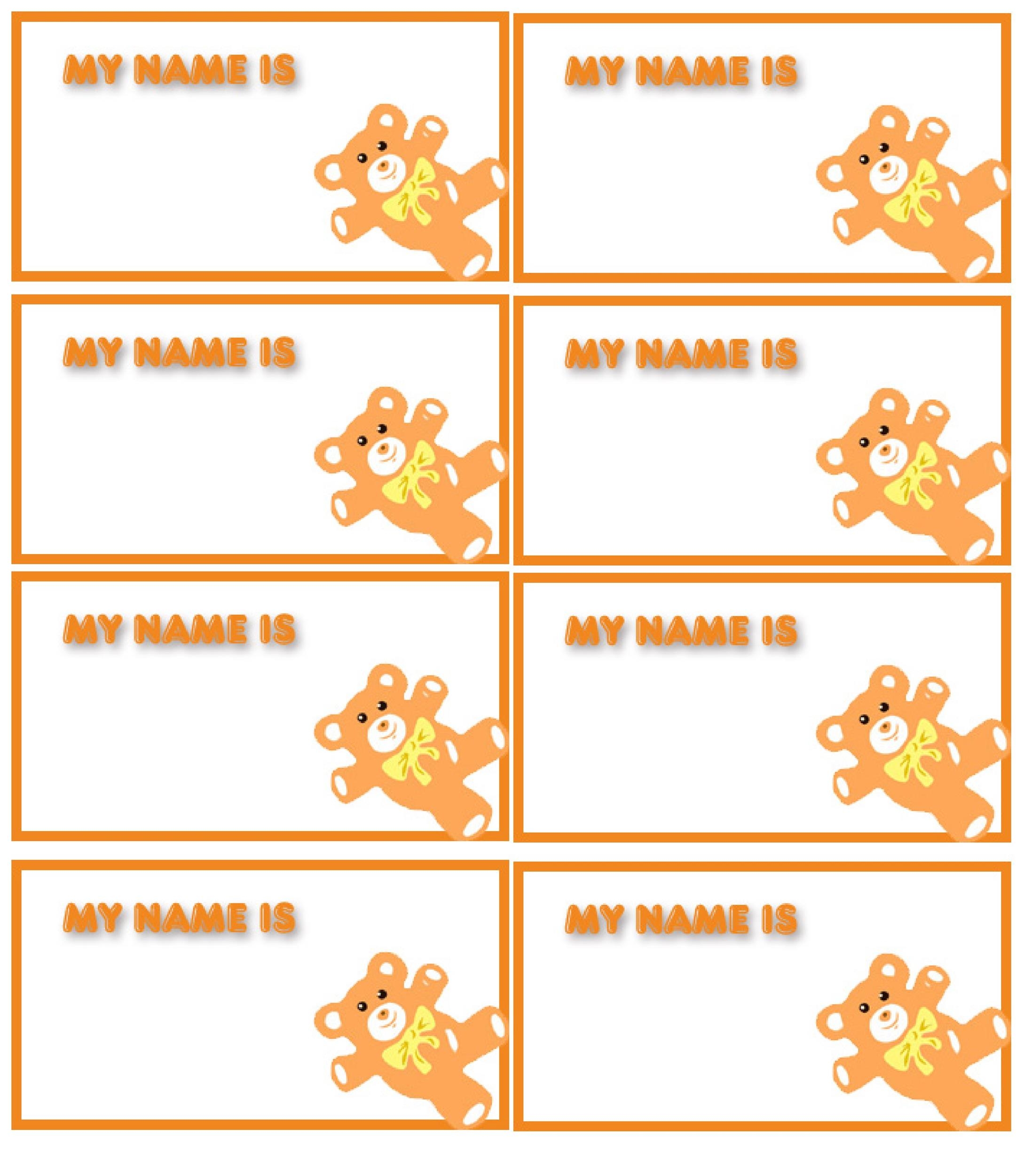 Editable Name Tag Template