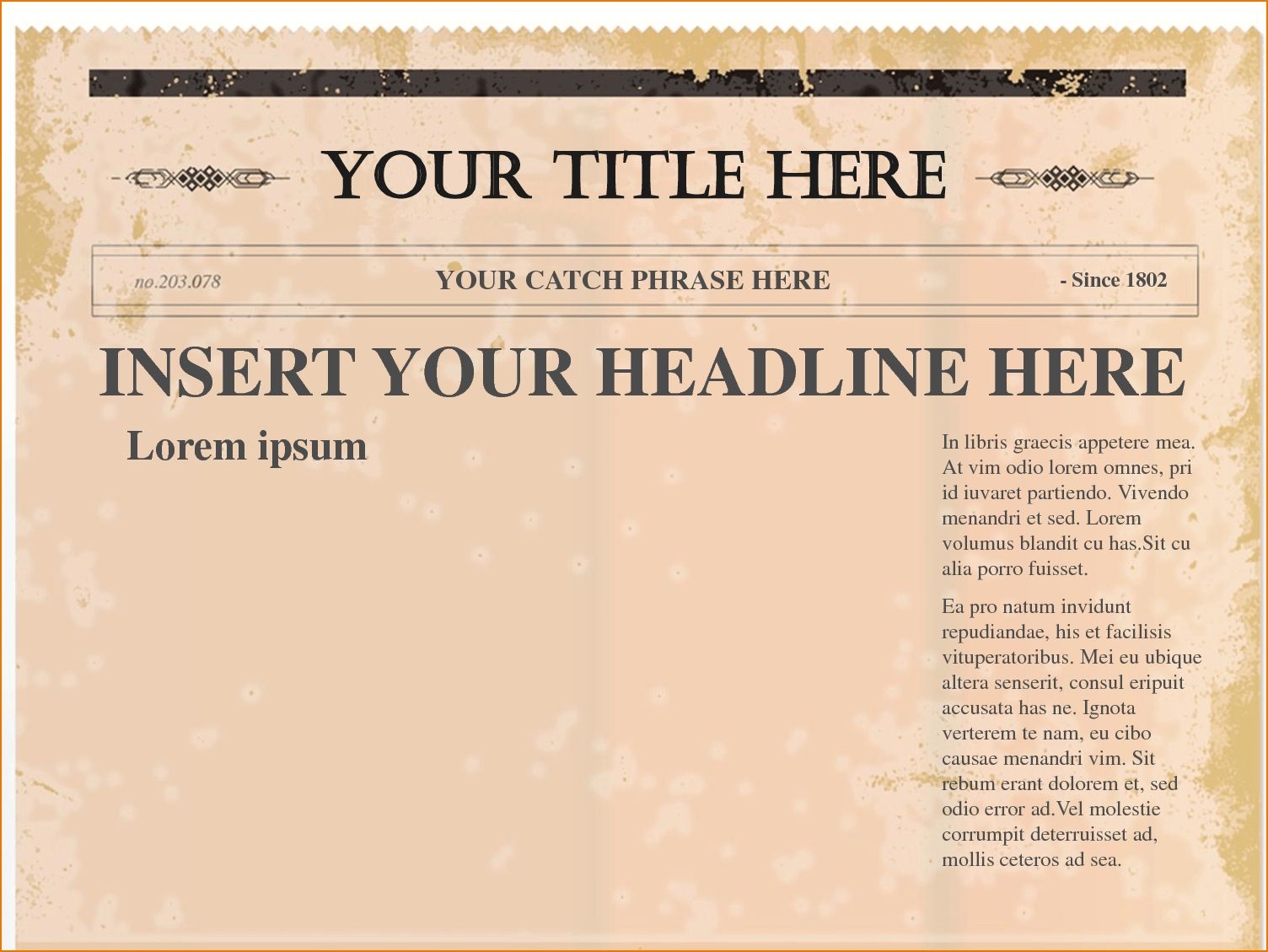 Editable Newspaper Ad Template