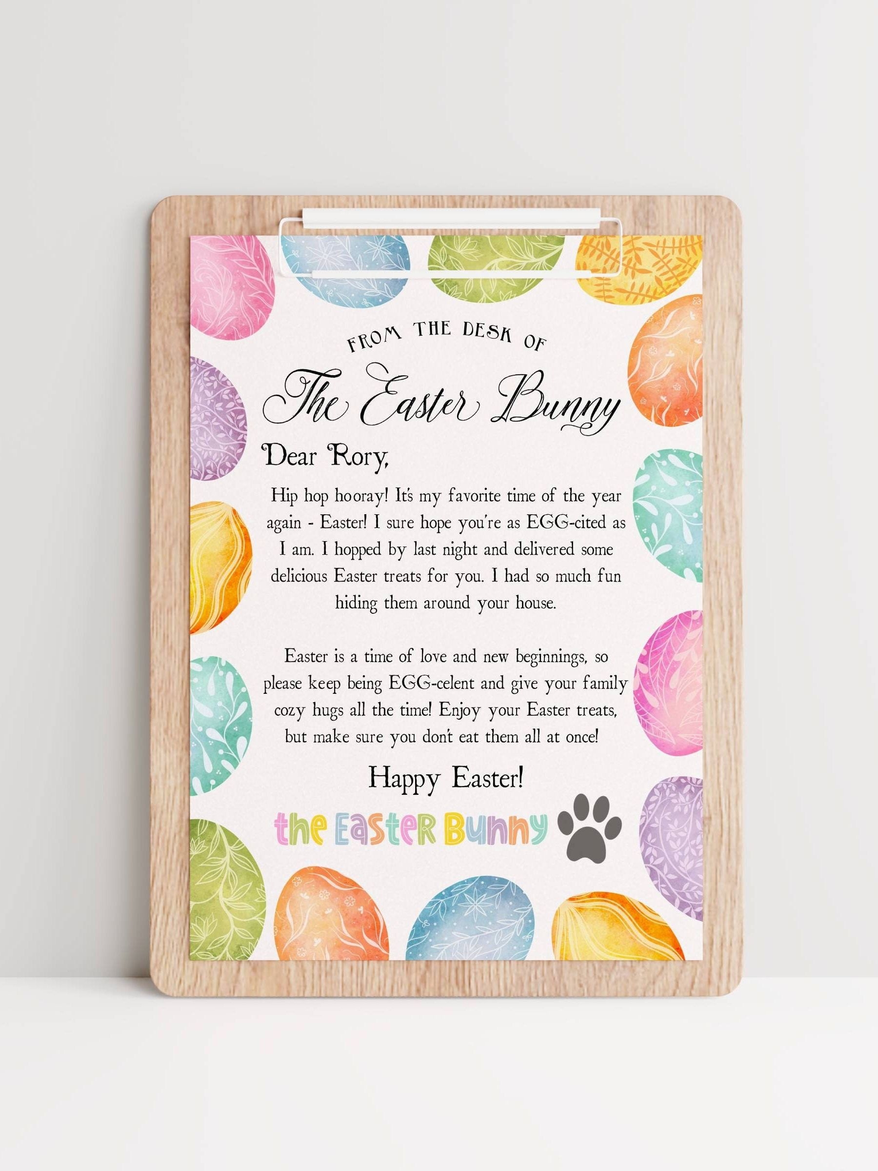 Editable Official Easter Bunny Letter Template Printable From Etsy
