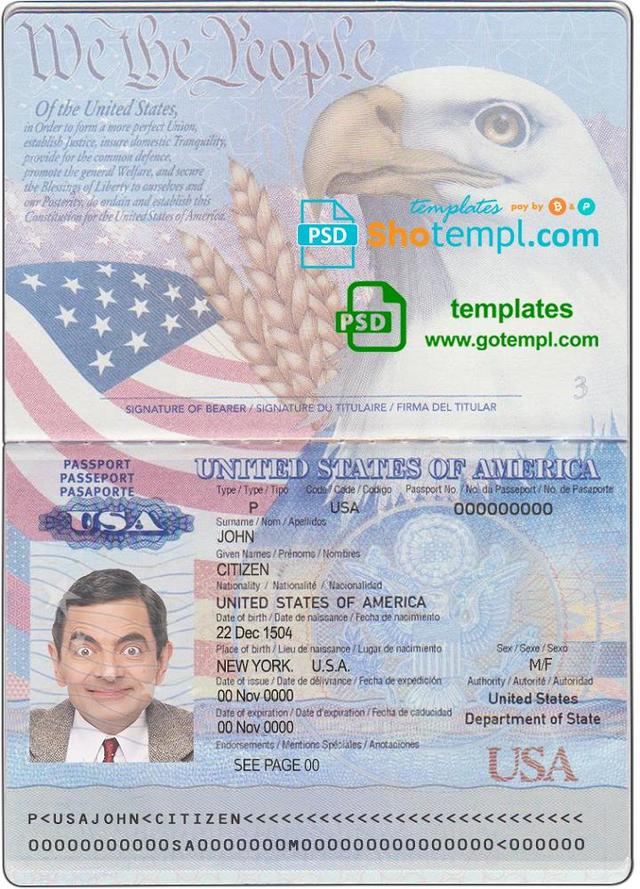 Editable Passport Template Prntbl Concejomunicipaldechinu Gov Co
