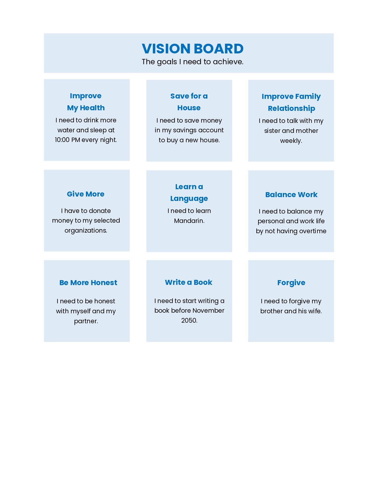 Editable Vision Board Templates In Google Docs To Download