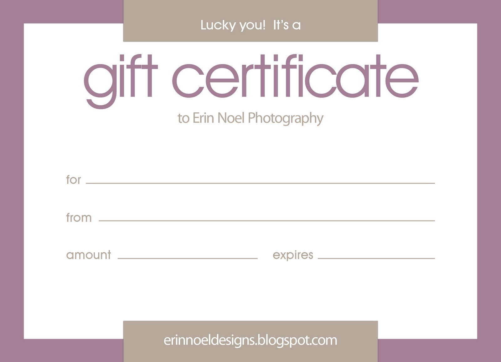 Blank Gift Certificate Templates Free