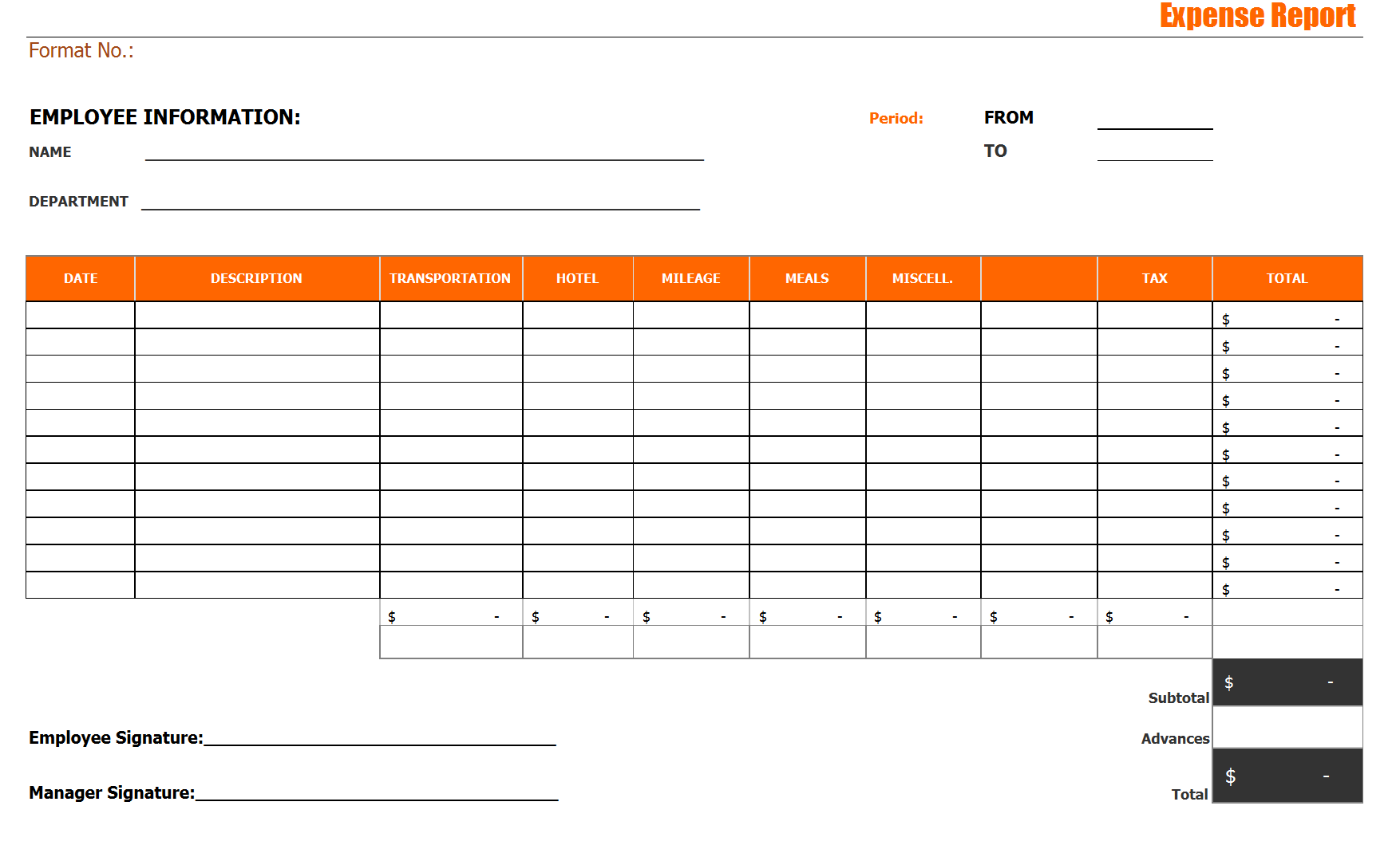 Expense Report