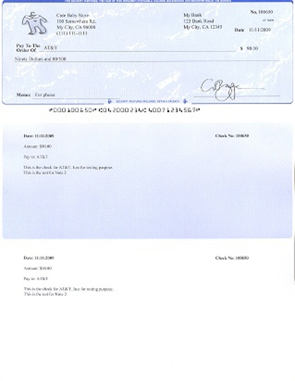 EzCheckPrinting Check Writer Download
