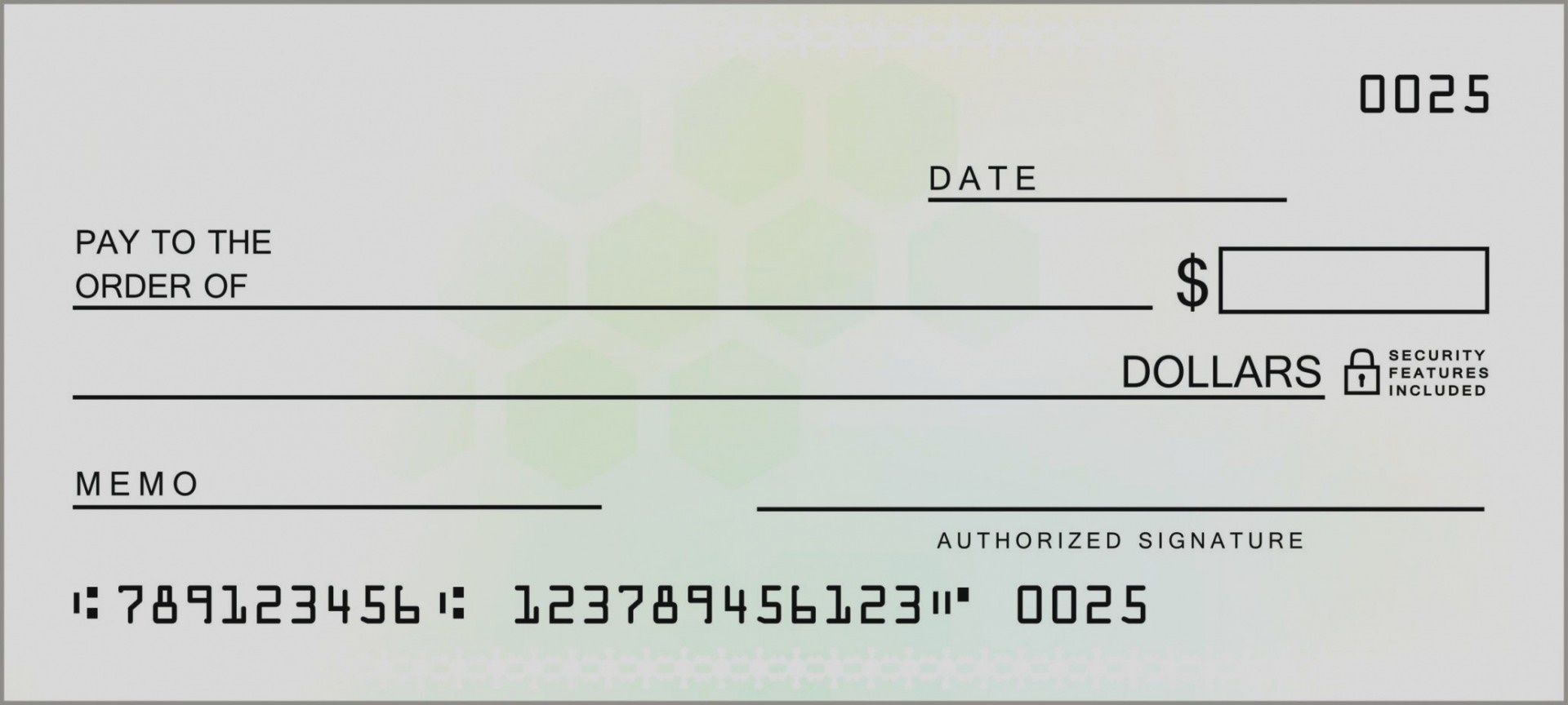 Blank Check Templates Printable