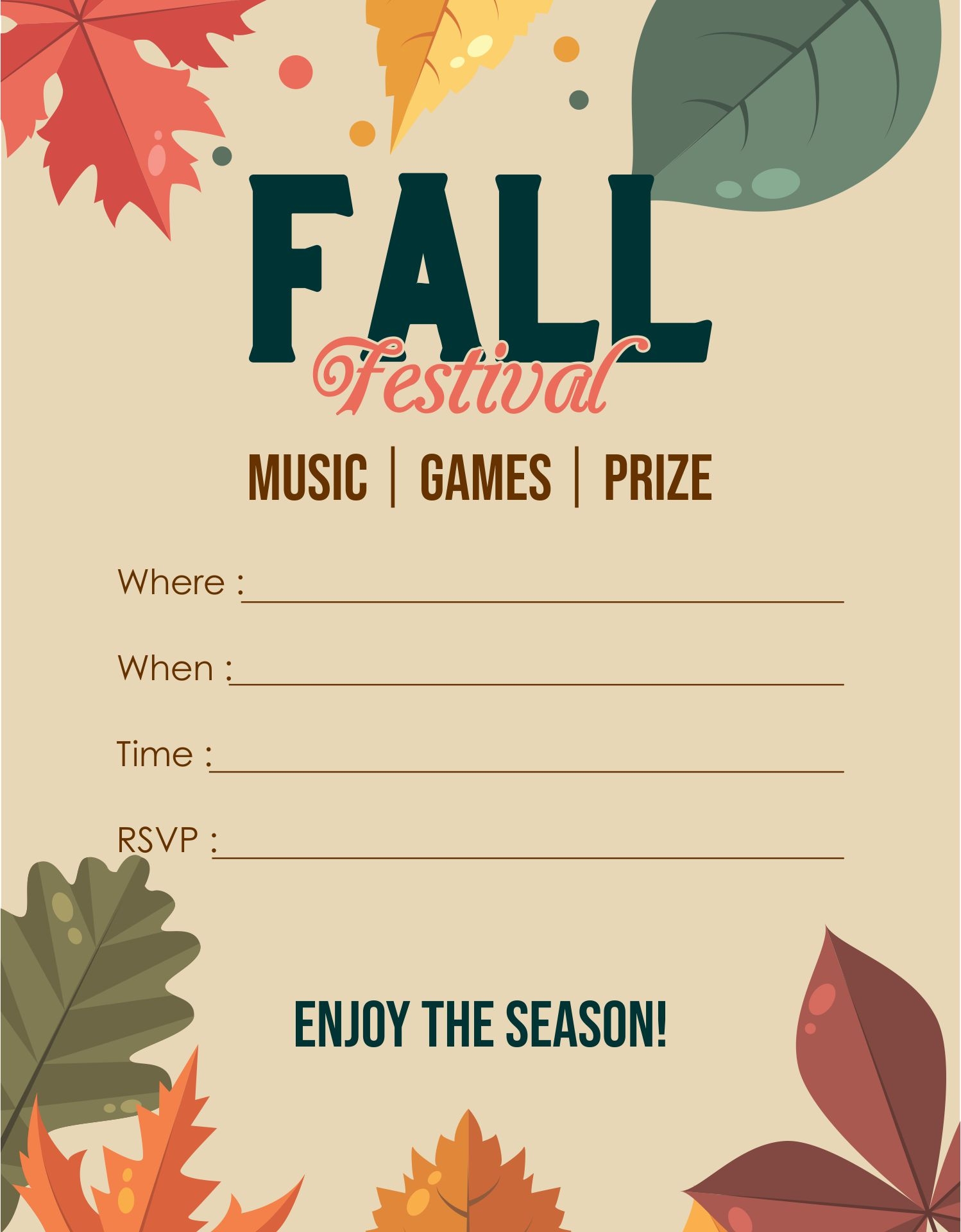 Fall Festival Poster Templates