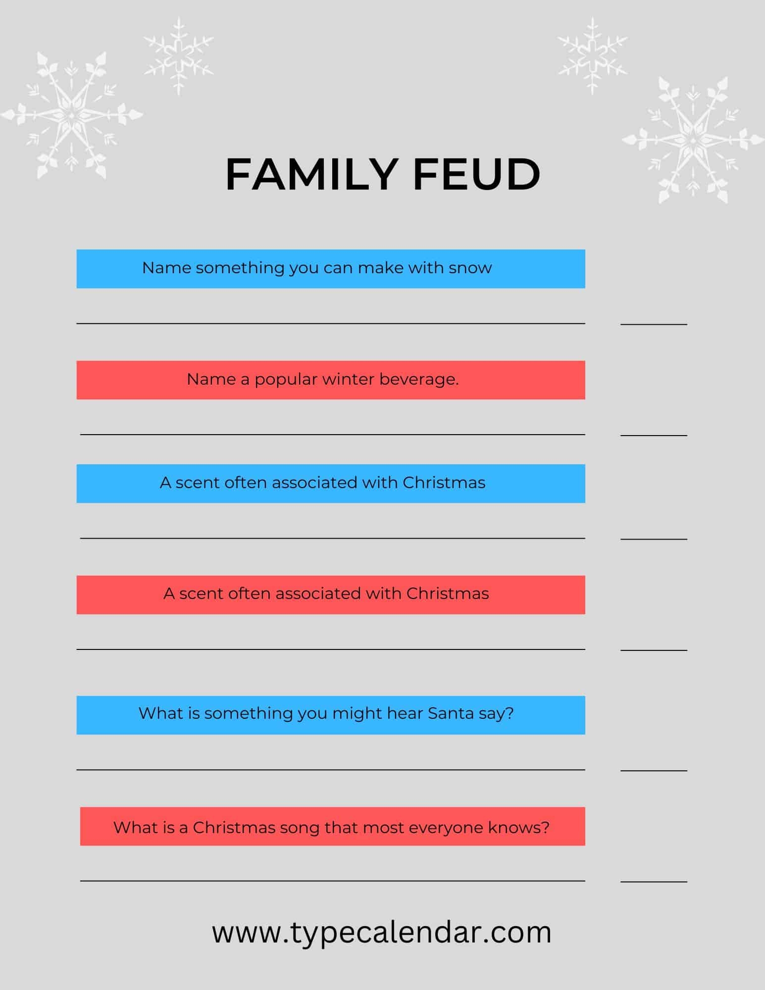 Family Feud Blank Templates