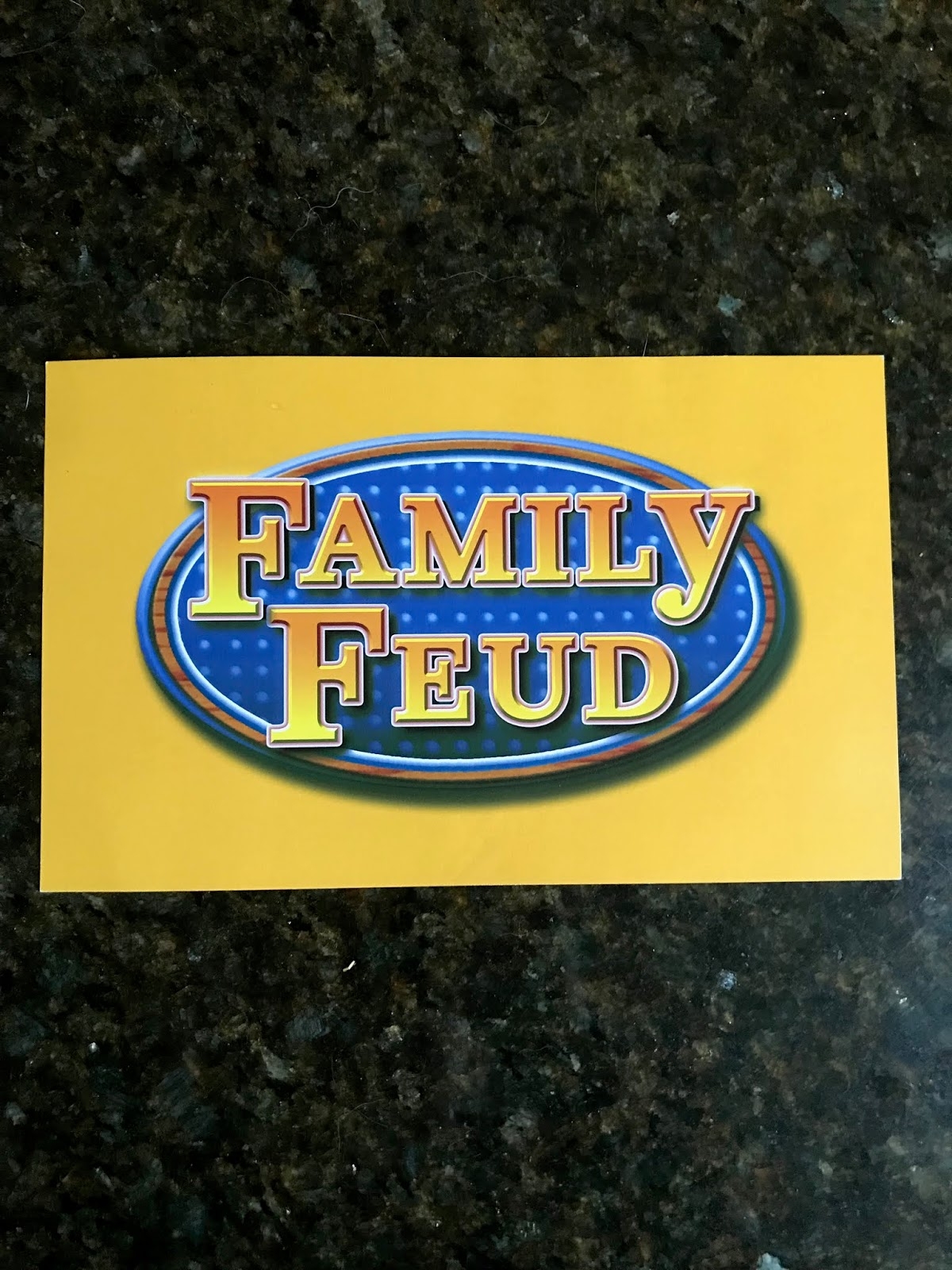 Family Feud Printable Cards