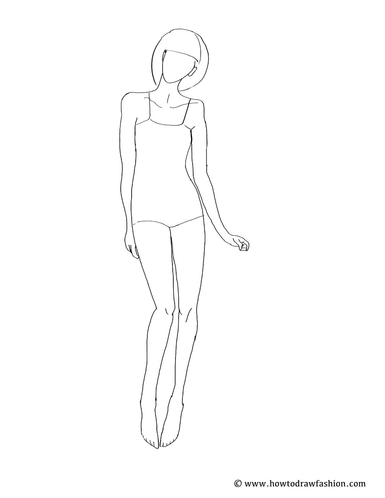 Fashion Croquis Template Printable Brochure Template