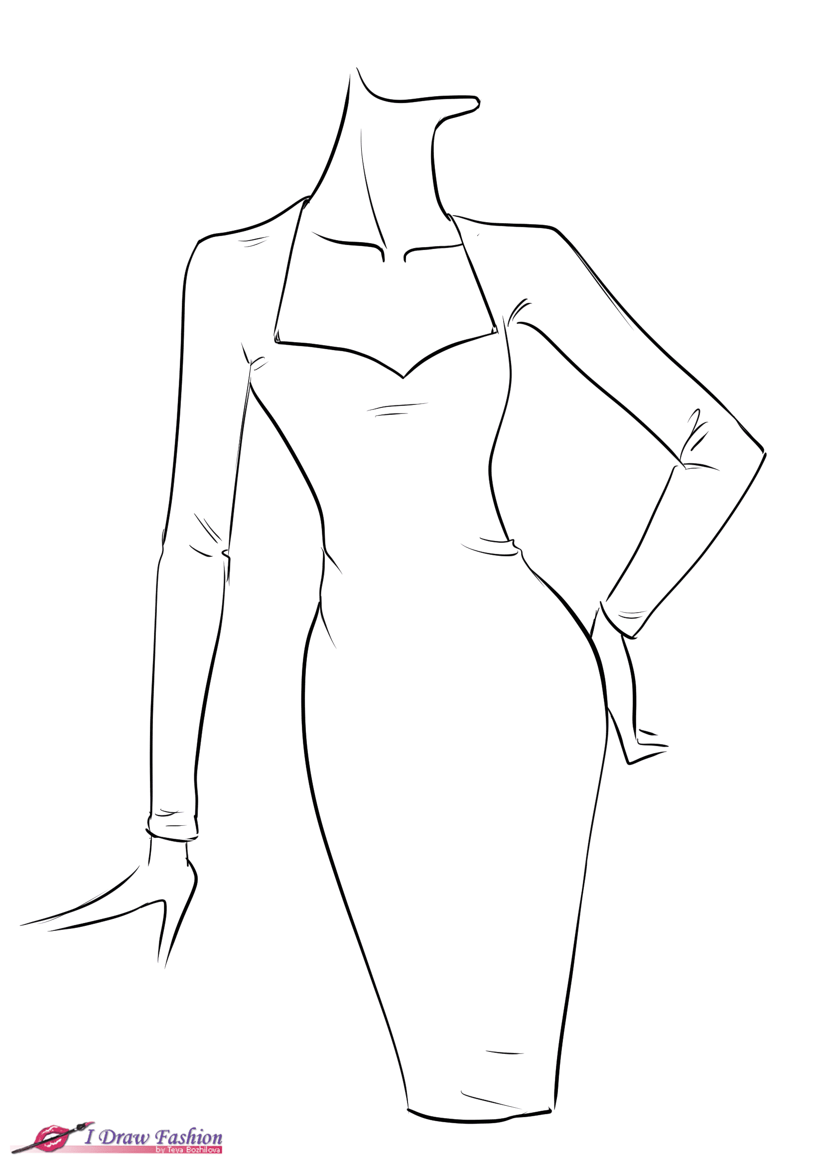 Fashion Design Drawing Model Templates Bxedowntown