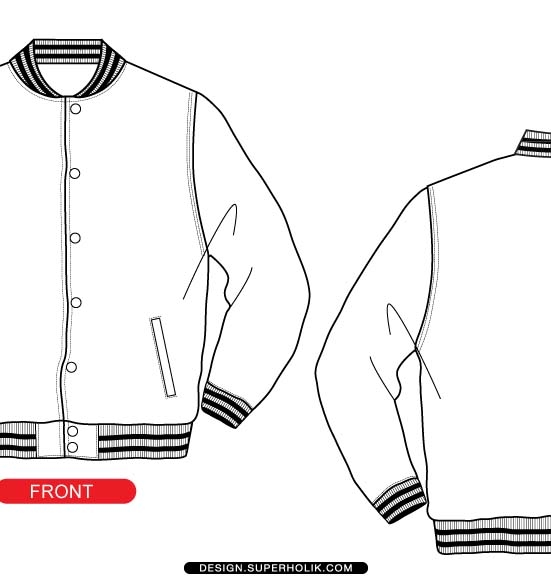 Blank Letterman Jacket Templates