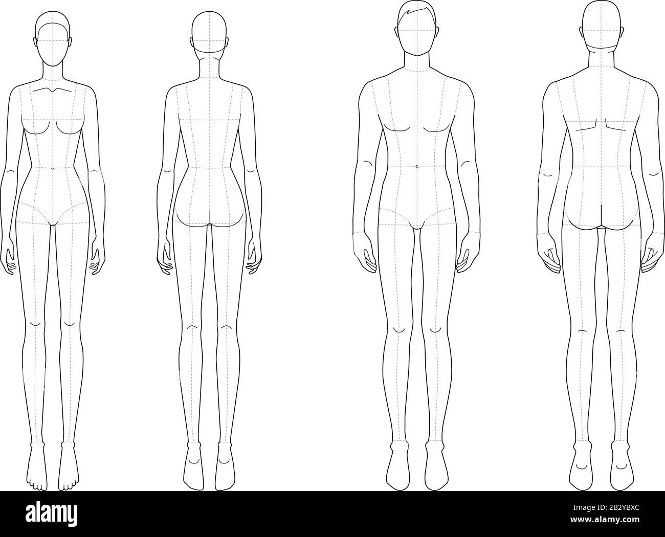 Female Blank Fashion Design Templates