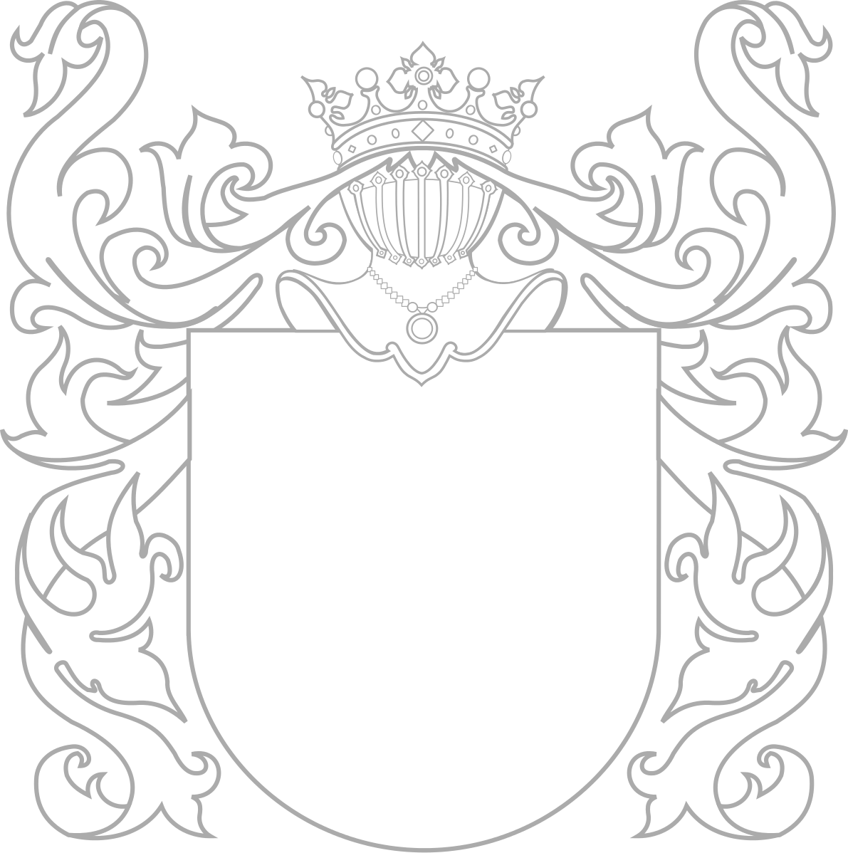 File POL COA Blank Svg Wikimedia Commons Family Crest Template