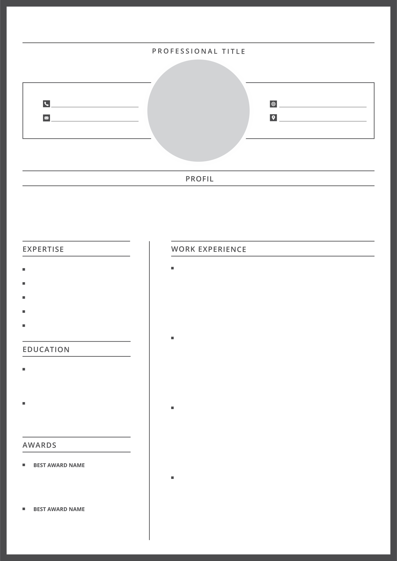 Fill In Blank Resume Template Resume Design Template Resume Design