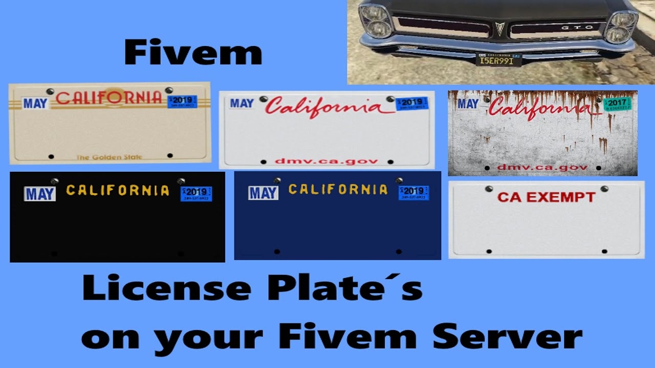 Fivem REAL California License Plate Script UPDATET YouTube