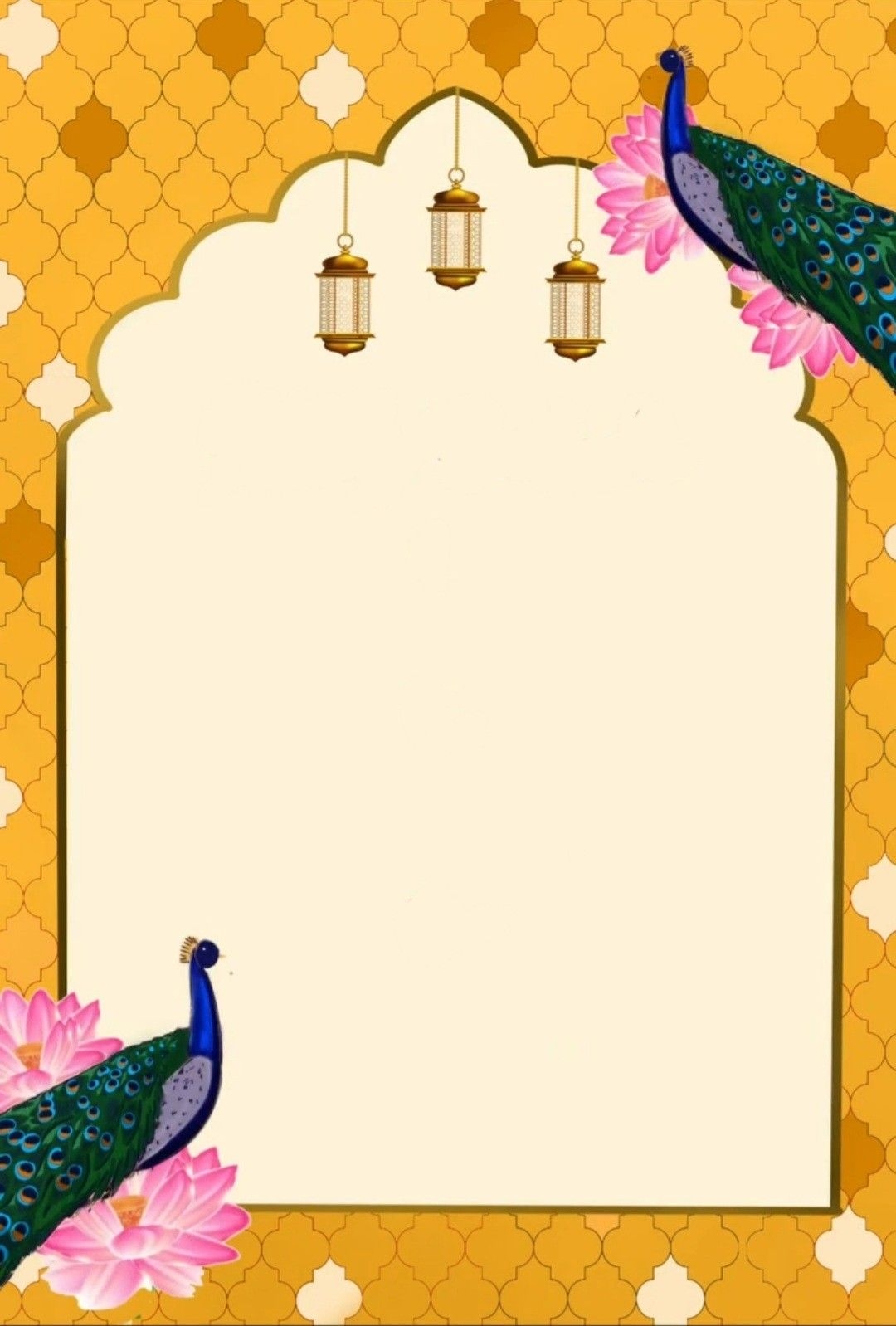 Blank Peacock Invitation Templates