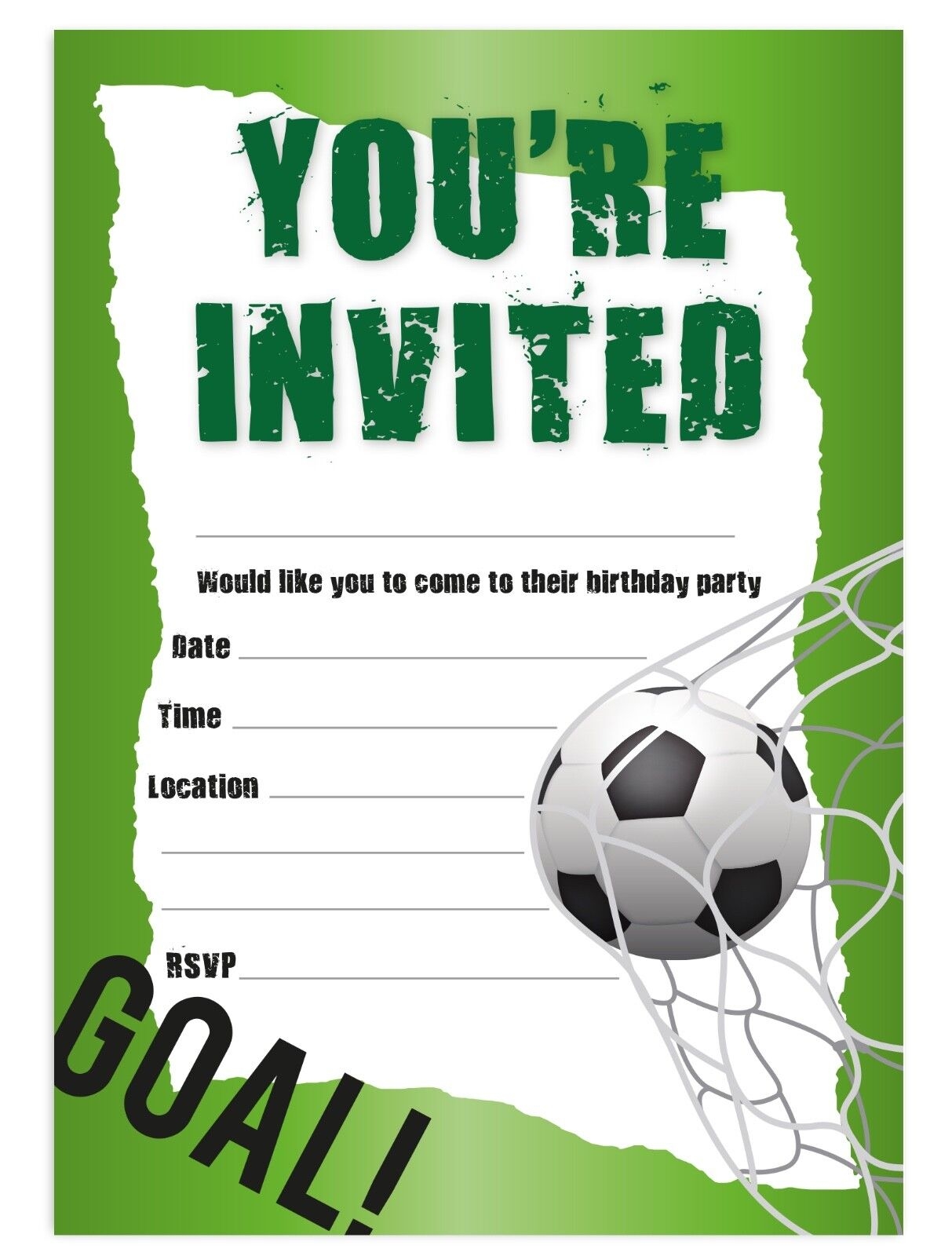 Blank Soccer Card Templates