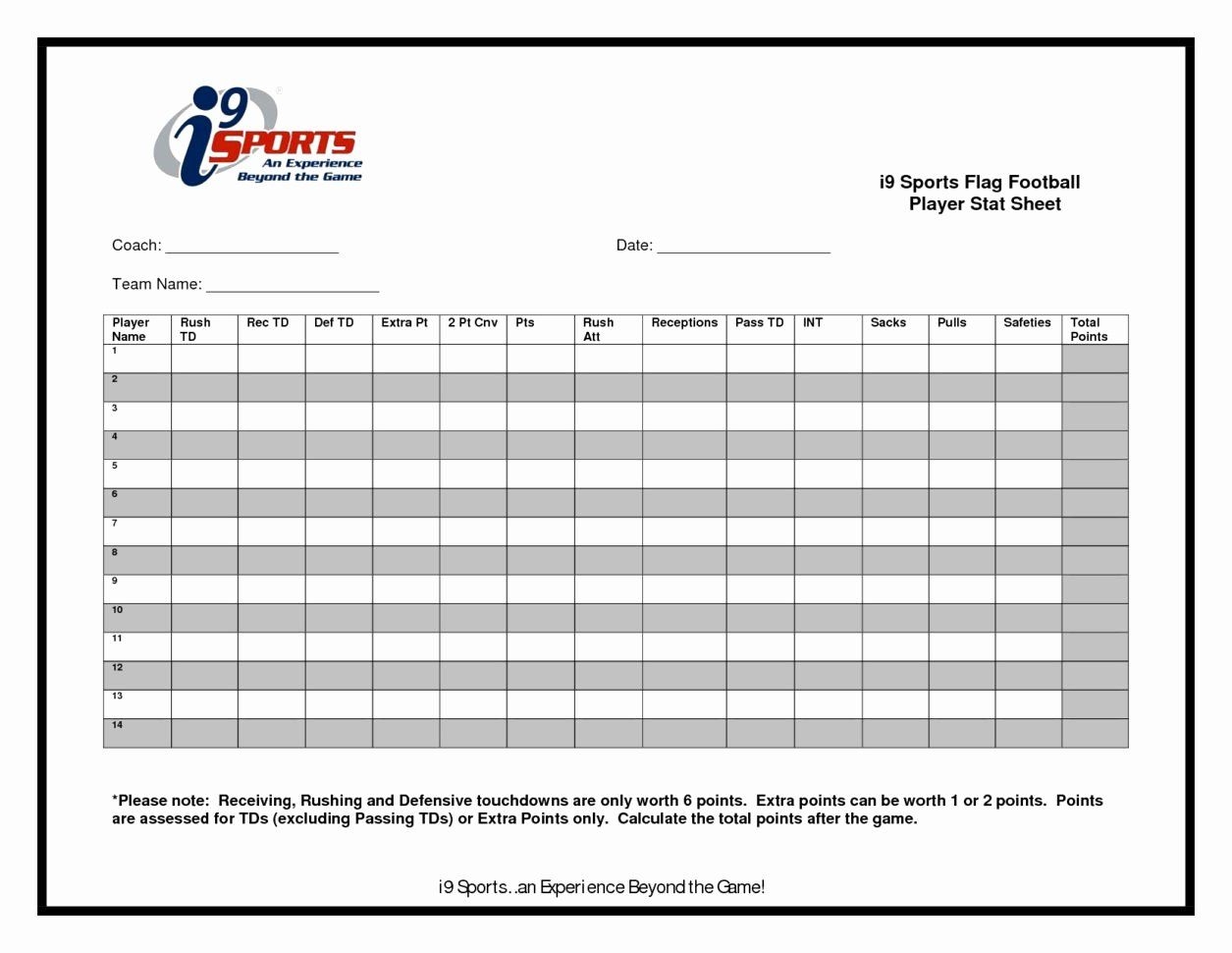 Football Stat Sheet Template Excel Inspirational Football Statistics