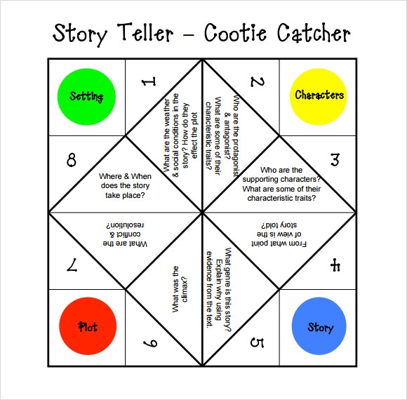 Blank Cootie Catcher Templates