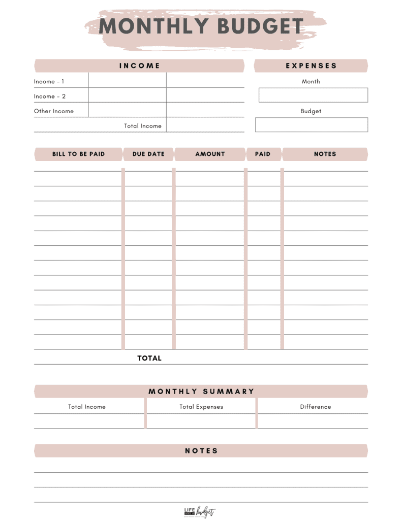 Free And Customizable Budget Templates Worksheets Library