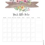 FREE Blank Calendar Templates Word Excel PDF For Any Month