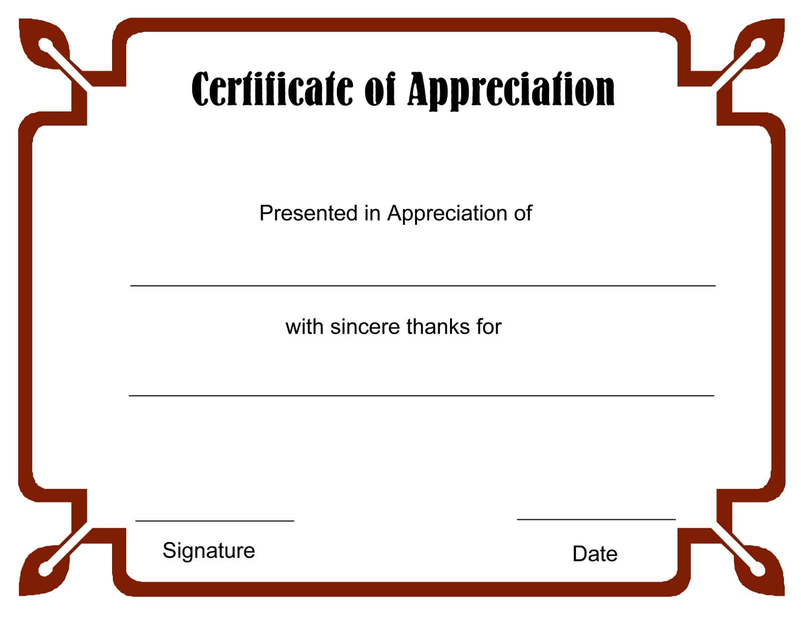 Free Blank Certificate Templates Printable