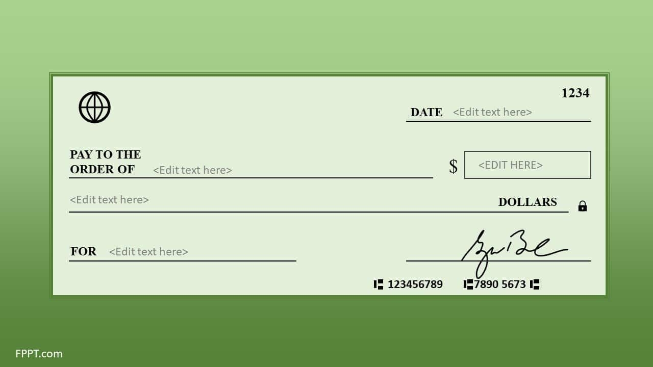 Free Blank Check Template For PowerPoint Powerpoint Free Word