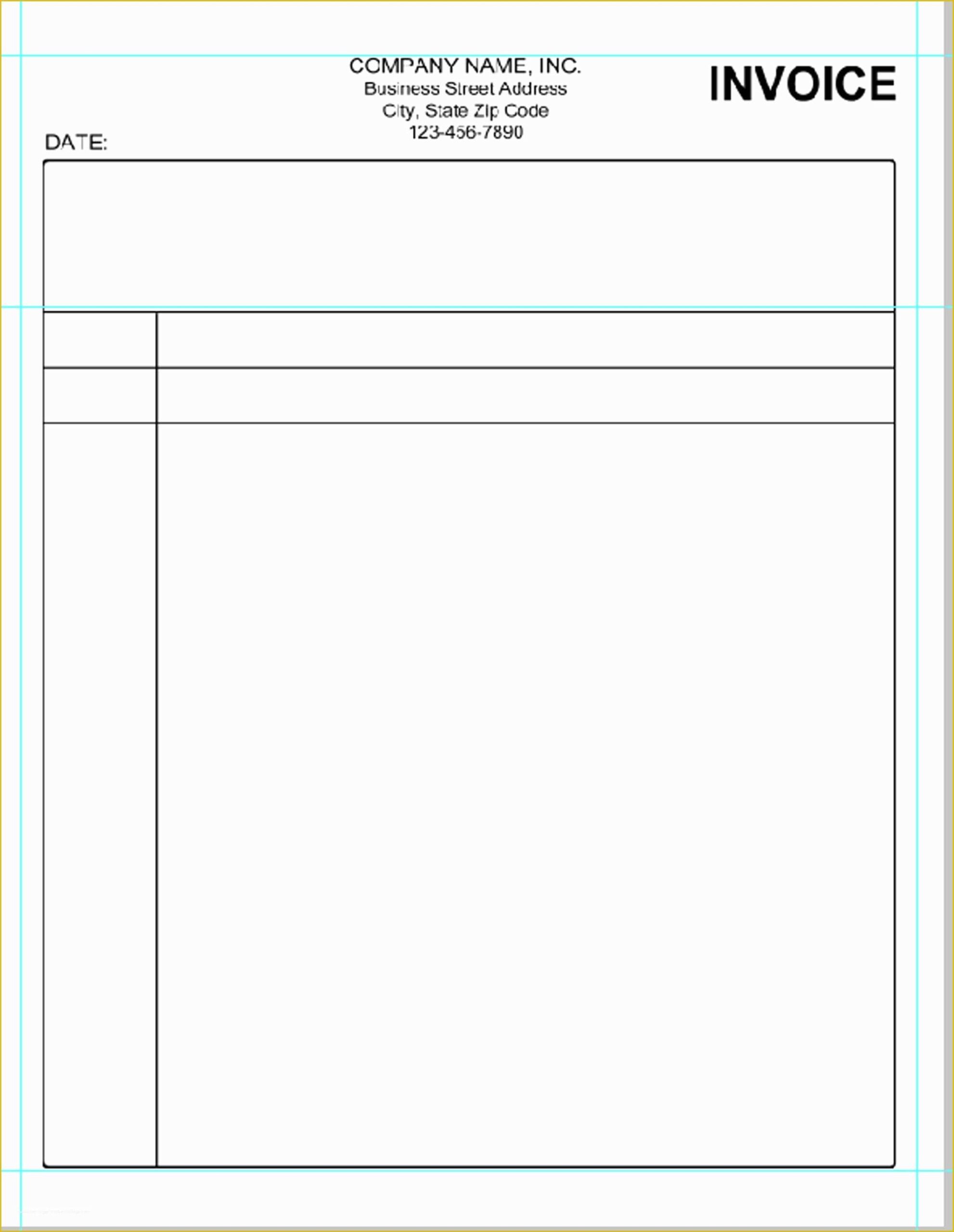 Free Blank Invoice Template Download Hontube
