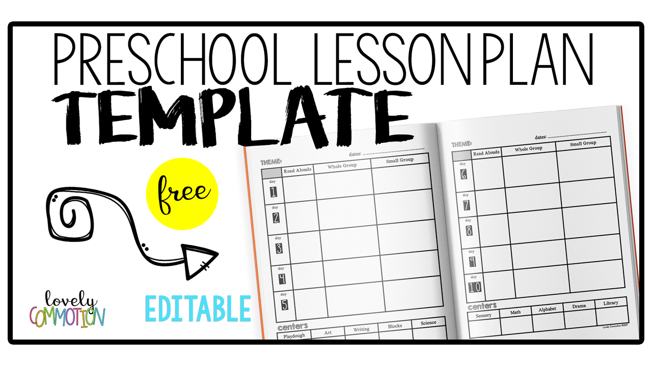 Free Blank Preschool Lesson Plan Templates B T Ch Xanh