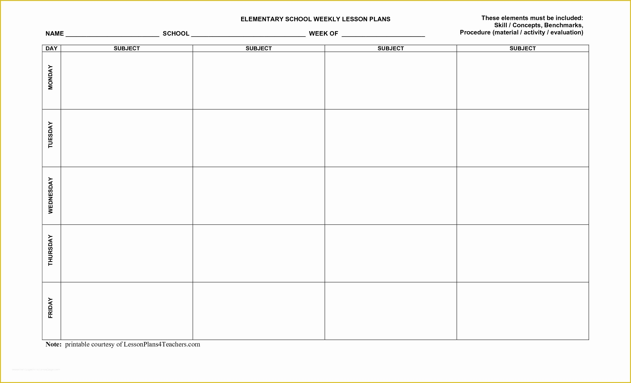 Free Blank Preschool Lesson Plan Templates Of 21 Preschool Lesson Plan